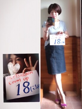 「MEETS A ROOMカウントアップ」｜えまみーさん（レディース・171cm）の夏コーディネート