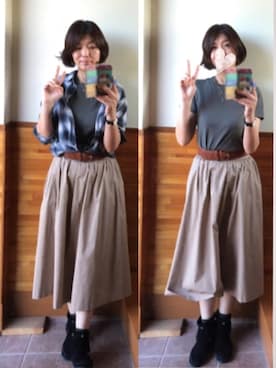 えまみーさん（レディース・171cm）の秋コーディネート