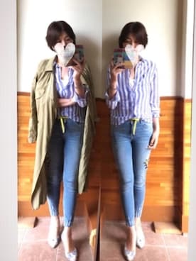 「ベルイエロー」｜えまみーさん（レディース・171cm）の春コーディネート