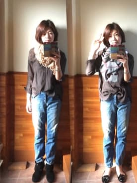 えまみーさん（レディース・171cm）の秋コーディネート