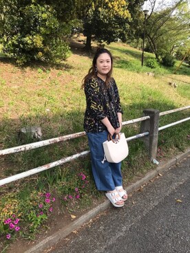 「MODE ROBE（モードローブ）のアイテム（リング）」を使った、maru☺︎さん（レディース・152cm）の春コーディネート