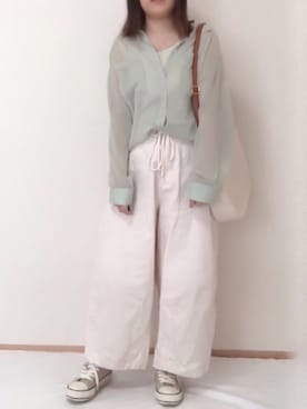 「シースルー」｜「アイテム（福袋/福箱）」を使った、maru☺︎さん（レディース・153cm）の春コーディネート