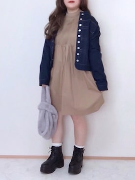 「sakishimatokyo（サキシマトーキョー）のアイテム（チュニック）」を使った、maru☺︎さん（レディース・153cm）の秋コーディネート