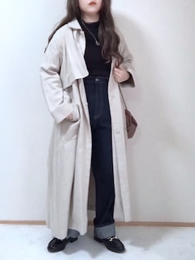 「ロールアップ」｜「アイテム（雑貨/ホビー）」を使った、maru☺︎さん（レディース・153cm）の冬コーディネート
