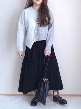 「アシンメトリー」｜「アイテム（雑貨/ホビー）」を使った、maru☺︎さん（レディース・153cm）の冬コーディネート