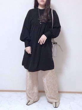 「チュニック」｜「アイテム（雑貨/ホビー）」を使った、maru☺︎さん（レディース・153cm）の冬コーディネート
