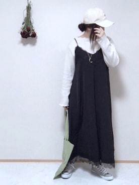 「converse」｜「アイテム（その他雑貨）」を使った、maru☺︎さん（レディース・153cm）の春コーディネート