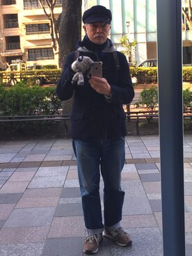 「Vlas Blomme（ヴラスブラム）のアイテム」を使った、Satisfactionさん（メンズ・175cm）の冬コーディネート