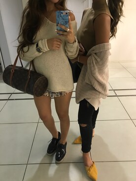 「American Eagle（アメリカンイーグル）のアイテム（その他アウター）」を使った、Aさん（レディース・155cm）の秋コーディネート