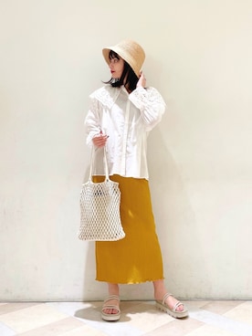 「アイテム（帽子）」を使った、arisaさん（レディース・160cm・10代）の春コーディネート