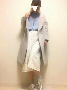 chicoさんの「UR シャギーBigカラーCOAT」を使ったコーディネート