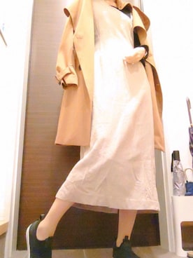 「アシンメトリー」｜「アイテム（トレンチコート）」を使った、◆orizou◆さん（レディース・166cm）の春コーディネート
