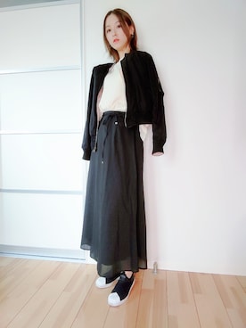 「Ray Cassin」｜「アイテム（MA-1）」を使った、◆orizou◆さん（レディース・166cm）の春コーディネート