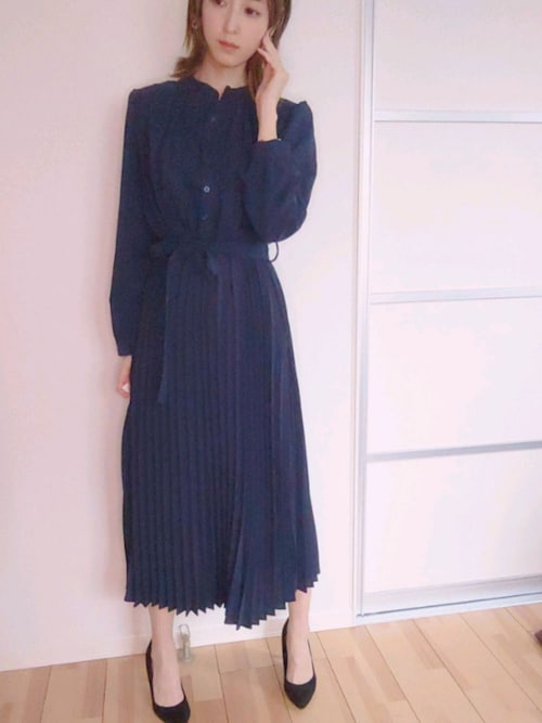 FickleBebe リボンプリーツワンピース リボンプリーツワンピース | outlet | axes femme online shop