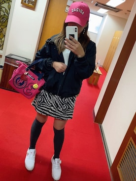 「PEARLY GATES（パーリーゲイツ）のアイテム（バッグ）」を使った、yukiwwwearさん（レディース・155cm）の秋コーディネート