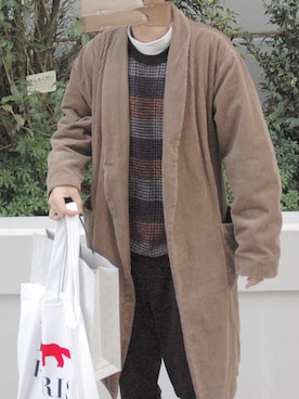 「メゾン キツネ(MAISON KITSUNE)」｜「アイテム（その他アウター）」を使った、ゆーゆさん（メンズ・174cm）の春コーディネート