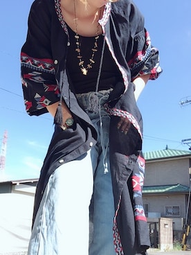 「Simplicite（サンプリシテ）のアイテム（シャツワンピース）」を使った、めーたん。さん（レディース・153cm）の夏コーディネート