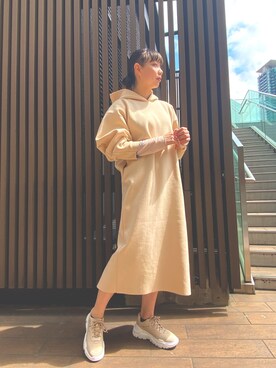 「春めきシューズ」｜「アイテム（ワンピース/ドレス）」を使った、Miyuuさん（レディース・168cm）の春コーディネート