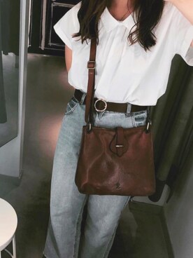 「BEAMS（ビームス）のアイテム（シャツ/ブラウス）」を使った、na...さん（レディース・158cm）の秋コーディネート