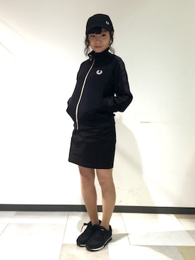 「FRED PERRY（フレッドペリー）のアイテム（ブルゾン）」を使った、Arisaさん（レディース・148cm）の冬コーディネート