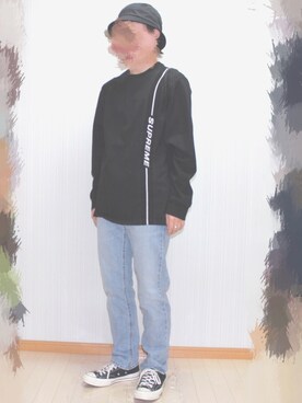 「Gosha Rubchinskiy（ゴーシャラブチンスキー）のアイテム（バッグ）」を使った、gu.raさん（メンズ・166cm）の春コーディネート