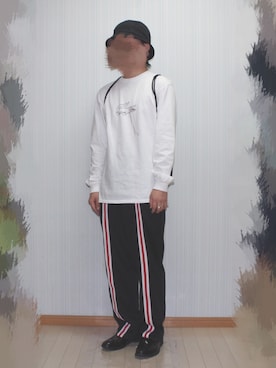 「gilet（ジレ）のアイテム」を使った、gu.raさん（メンズ・166cm）の春コーディネート