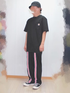 「softcream（ソフトクリーム）のアイテム」を使った、gu.raさん（メンズ・166cm）の春コーディネート