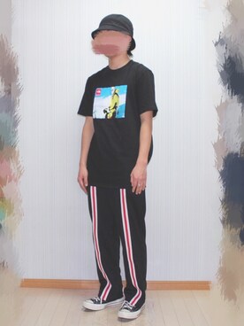 「Gosha Rubchinskiy（ゴーシャラブチンスキー）のアイテム（バッグ）」を使った、gu.raさん（メンズ・166cm）の春コーディネート