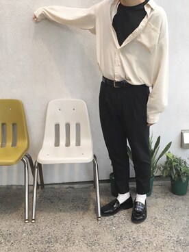 「ユナイテッドアローズ」｜「アイテム（アナログ腕時計）」を使った、りゅうたろう🐸さん（メンズ・170cm）の秋コーディネート