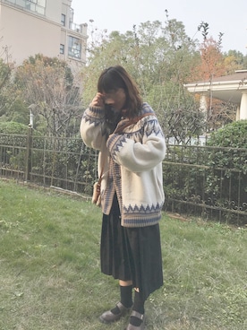 「Crisp（クリスプ）のアイテム（アンサンブル）」を使った、Yikiiさん（レディース・156cm）の冬コーディネート