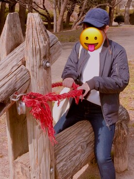 「AS KNOW AS plus（アズノゥアズプラス）のアイテム（キャップ）」を使った、.A.さん（レディース・155cm）の冬コーディネート