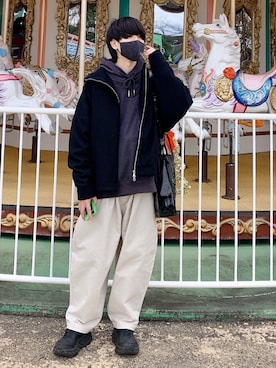 「BASISBROEK（バシスブルック）のアイテム（ブルゾン）」を使った、Shaun the deepさん（メンズ・166cm）の秋コーディネート