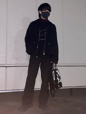 「NEONSIGN（ネオンサイン）のアイテム（ブルゾン）」を使った、Shaun the deepさん（メンズ・166cm）の冬コーディネート