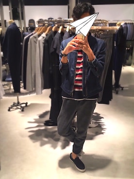 「COMME CA ISM（コムサイズム）のアイテム（ライダースジャケット）」を使った、ｓｈｏｔａさん（メンズ・170cm）の秋コーディネート
