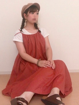 「アイテム（キャスケット）」を使った、yukarunさん（レディース・162cm）の夏コーディネート