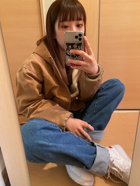 「Carhartt（カーハート）のアイテム（ブルゾン）」を使った、yukarunさん（レディース・162cm）の春コーディネート