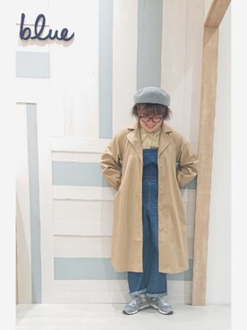 「Samansa Mos2 blue（サマンサモスモスブルー）のアイテム（ハンチング/ベレー帽）」を使った、ヨシムラさん（レディース・161cm）の春コーディネート