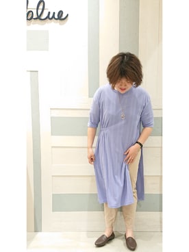 「Samansa Mos2 blue（サマンサモスモスブルー）のアイテム（アクセサリー）」を使った、ヨシムラさん（レディース・161cm）の春コーディネート