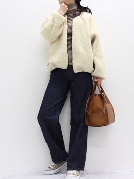 「アイテム（ブルゾン）」を使った、yuさん（レディース・154cm・30代）の冬コーディネート