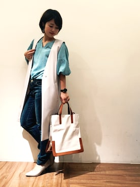 「バルーンスリーブ」｜chiaさん（レディース・150cm）の春コーディネート