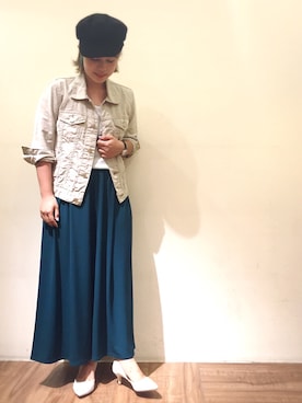 「Moname（モナーム）のアイテム（ジャケット/アウター）」を使った、chiaさん（レディース・150cm）の夏コーディネート