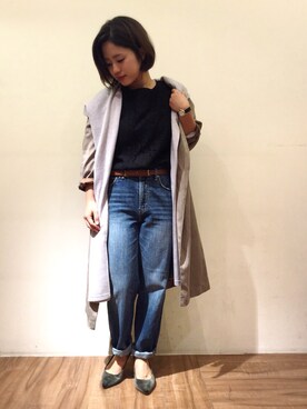 「アンディコール」｜「アイテム（その他アウター）」を使った、chiaさん（レディース・150cm）の秋コーディネート