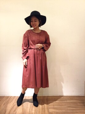 「wearhalloween2017」｜「アイテム（ブーティ）」を使った、chiaさん（レディース・150cm）の秋コーディネート