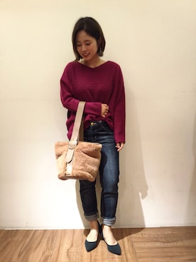 「Casselini（キャセリーニ）のアイテム（アクセサリー）」を使った、chiaさん（レディース・150cm）の秋コーディネート