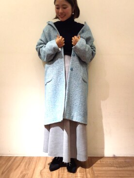 「切りっぱなし」｜「アイテム（ジャケット/アウター）」を使った、chiaさん（レディース・150cm）の秋コーディネート