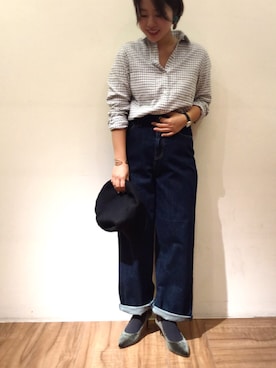 「Moname（モナーム）のアイテム（トップス）」を使った、chiaさん（レディース・150cm）の秋コーディネート