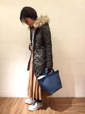「LAVENHAM」｜「アイテム（その他）」を使った、chiaさん（レディース・150cm）の秋コーディネート