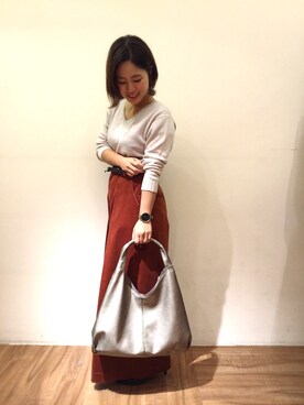 「Casselini（キャセリーニ）のアイテム（アクセサリー）」を使った、chiaさん（レディース・150cm）の秋コーディネート