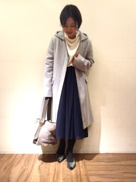 「アンディコール」｜「アイテム（その他アウター）」を使った、chiaさん（レディース・150cm）の冬コーディネート