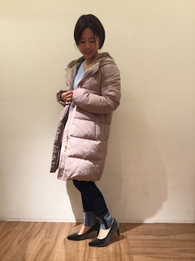 「アンディコール」｜「アイテム（その他アウター）」を使った、chiaさん（レディース・150cm）の冬コーディネート